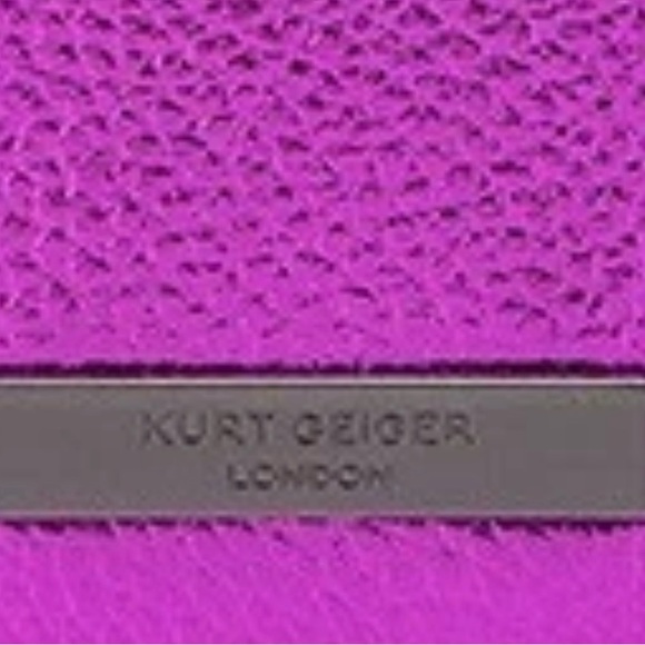 Kurt Geiger London Leather Metallic Orange and Pink Crossbody Bag - Picture 11 of 12